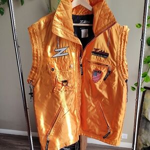 Zathus Orange Sleeveless Jacket